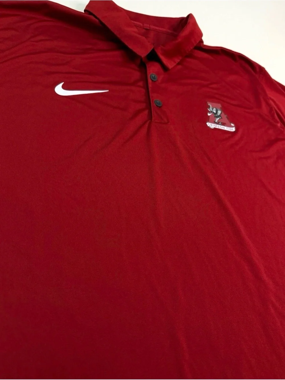 Nike Men’s Crimson Red Alabama Crimson Tide Golf Shirt with Team Logo